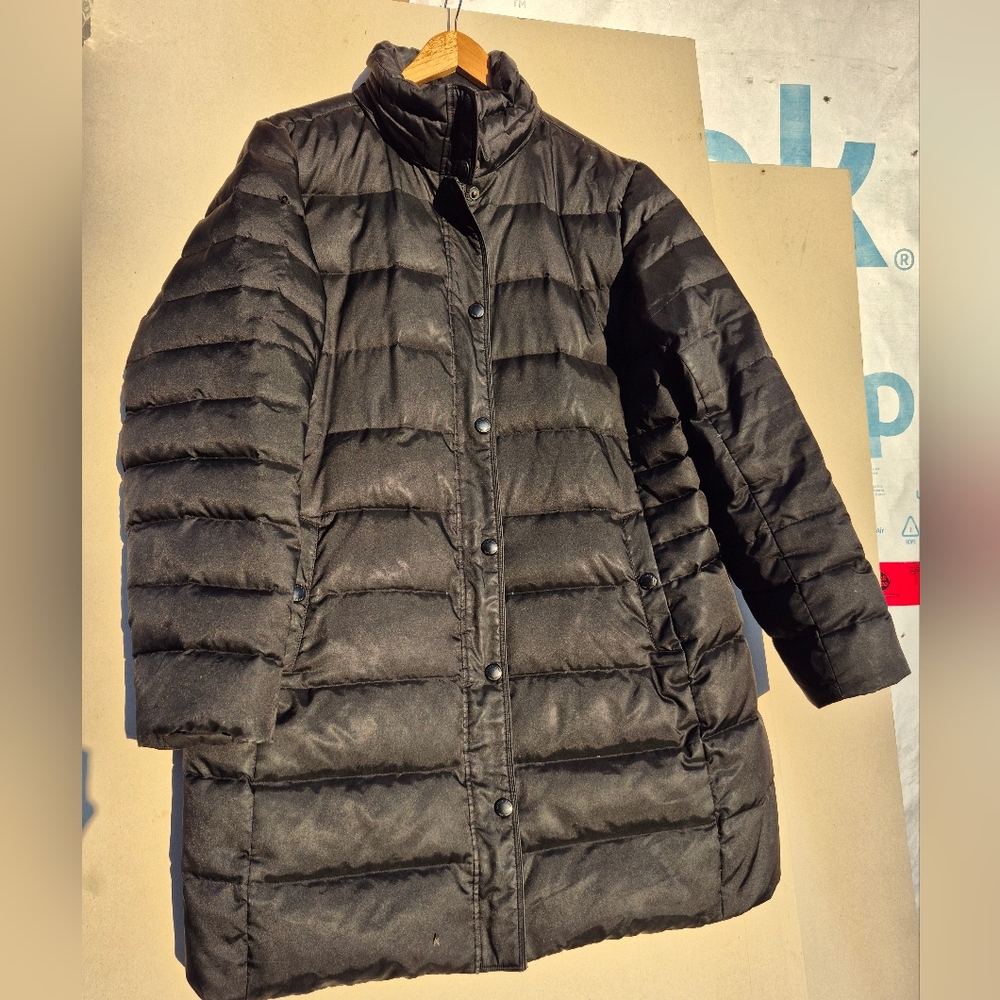 Down Filled Womens Jacket By Lands End Size Large *No Hood*